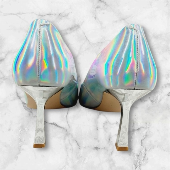 New Steve Madden Salza Iridescent Metallic Pointed Toe Pumps sz 6.5 nwot - Picture 5 of 5